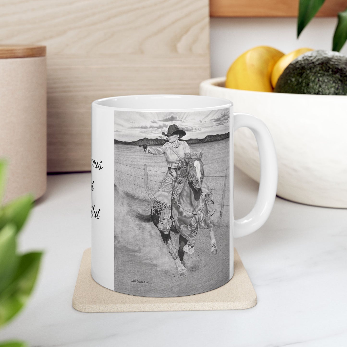 coffee mug, western style