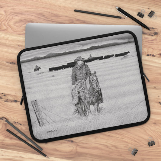 Laptop Sleeve, Western Cowpoke Case, Unique Gift for Ranch Lovers, Rodeo Accessories, Durable Tech Cover