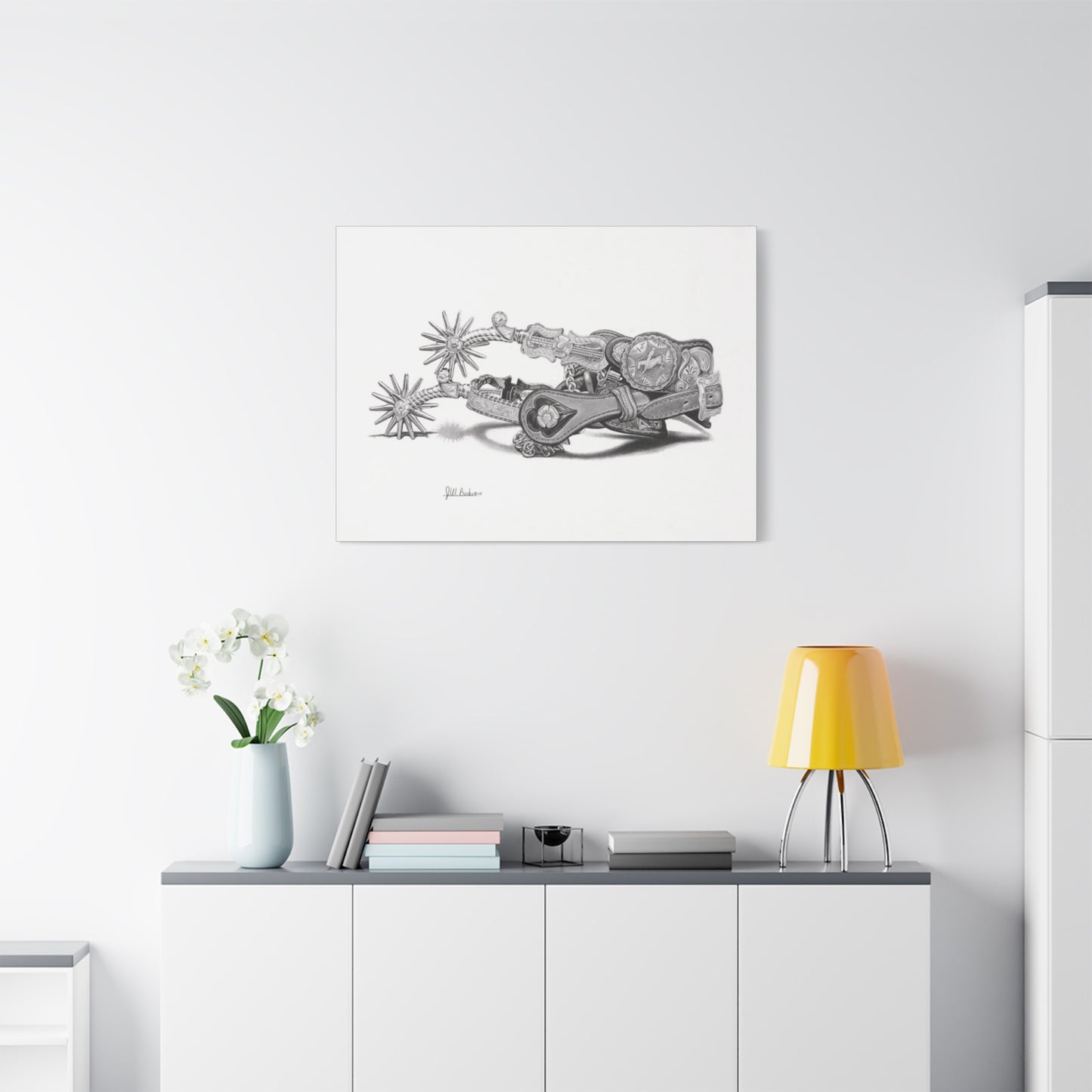 "Spurs " western art on canvas