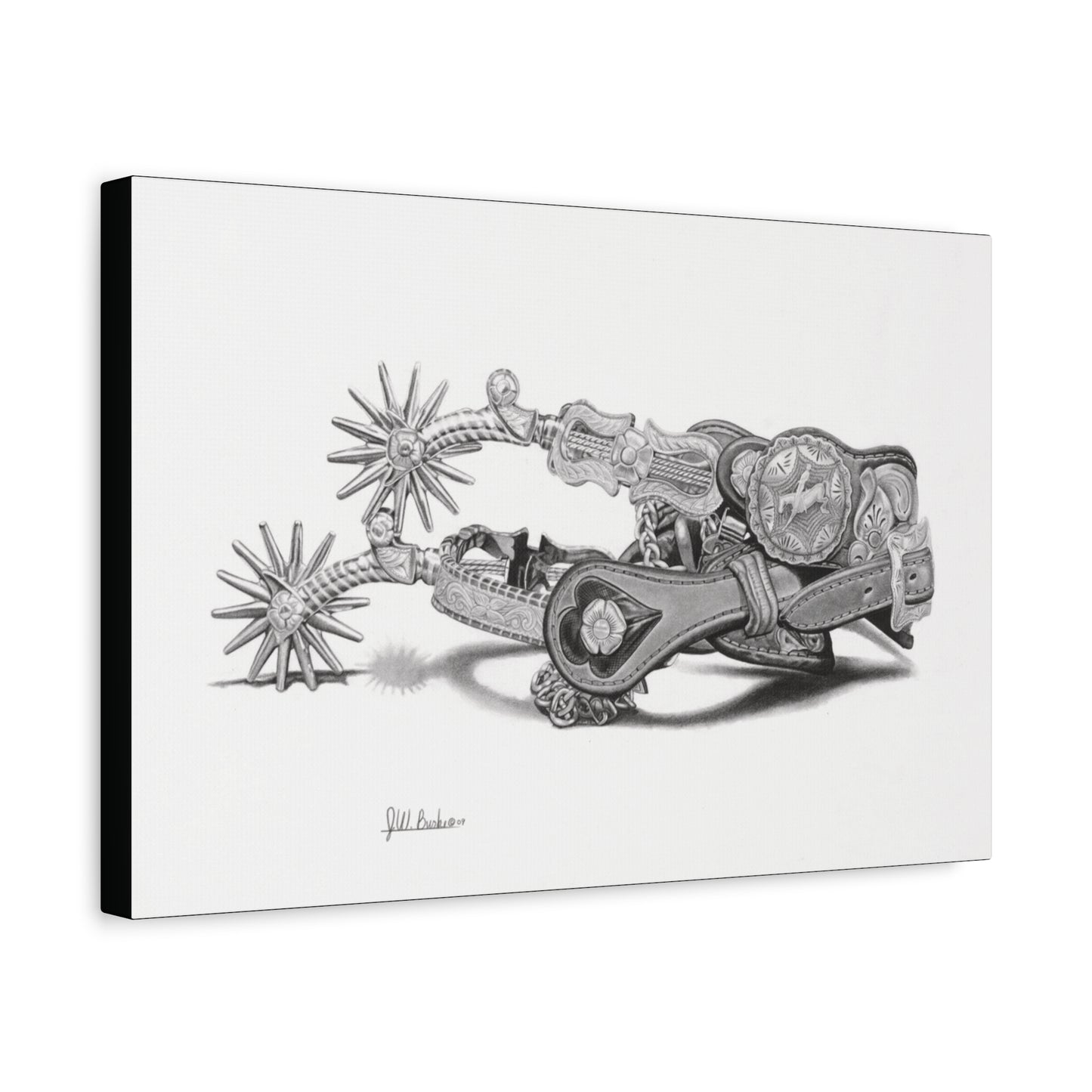 "Spurs " western art on canvas