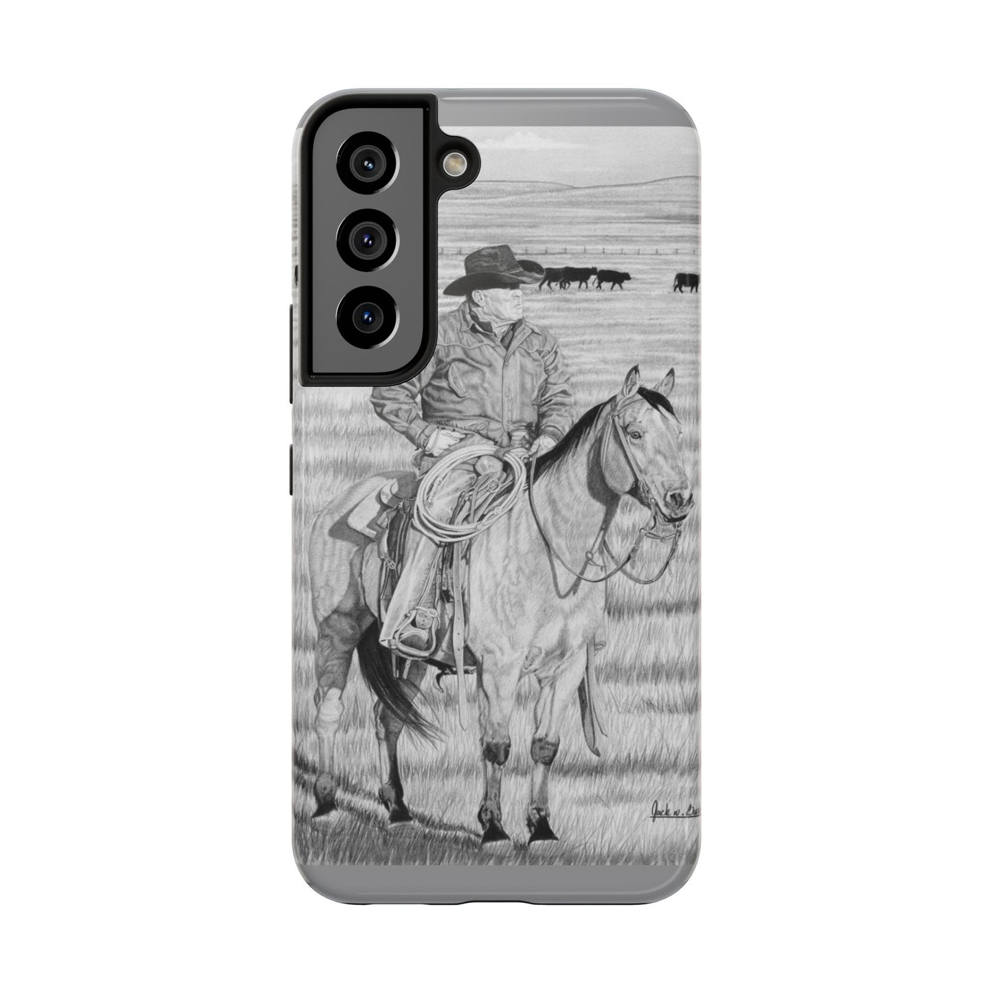 "The Passing Storm" Western Rodeo Phone Cases, Cowboy Design, Tough Protection, Gift for Him, Ranch Decor, Durable Style