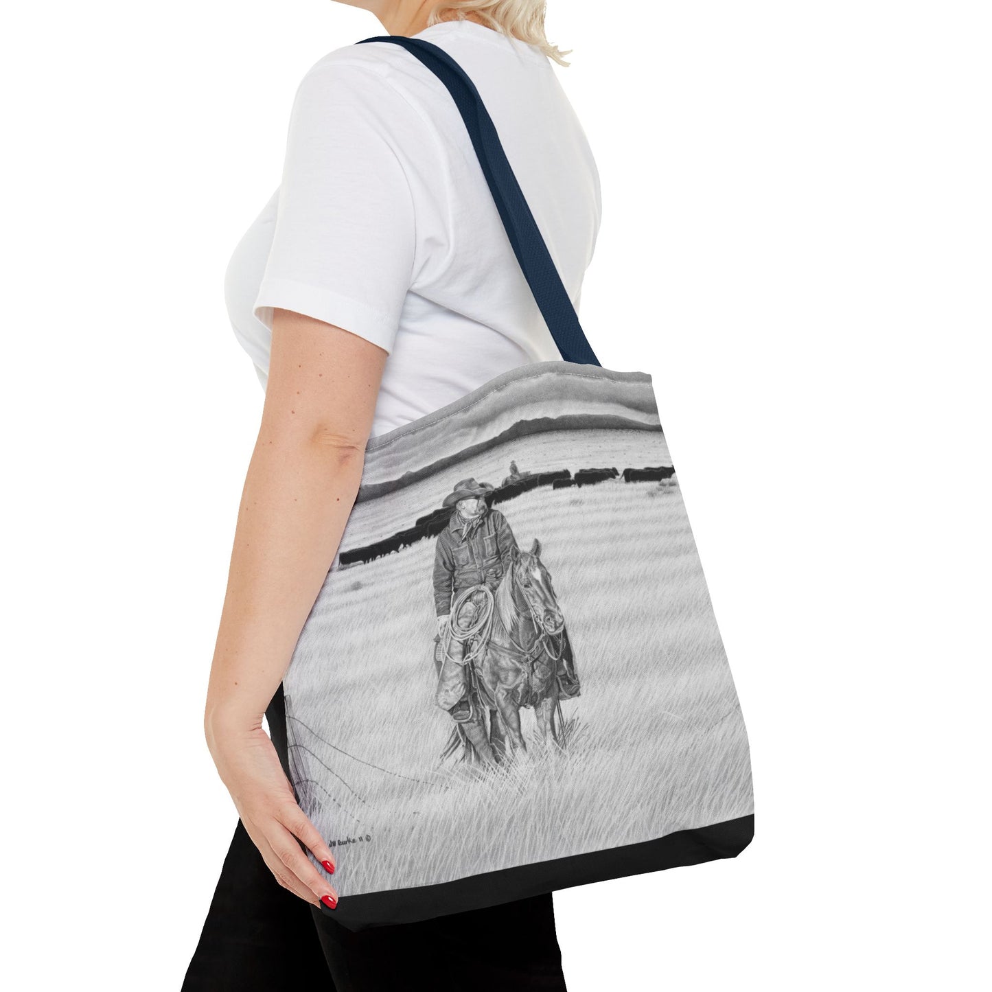 Tote Bag, Western Style Shopping Tote, Equestrian Gift, Farmhouse Decor, Horse Lover Accessory