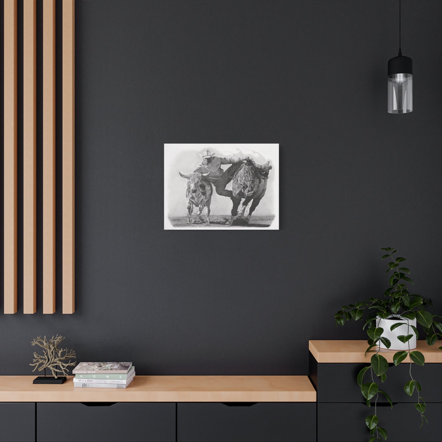western art on canvas, home decor, farmhouse