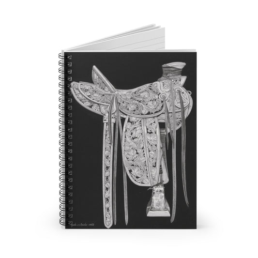 "New Saddle"   Espiral Notebook , Journal for Equestrian Lovers, Western Art Gift, Cowpoke Writing Pad, [...]