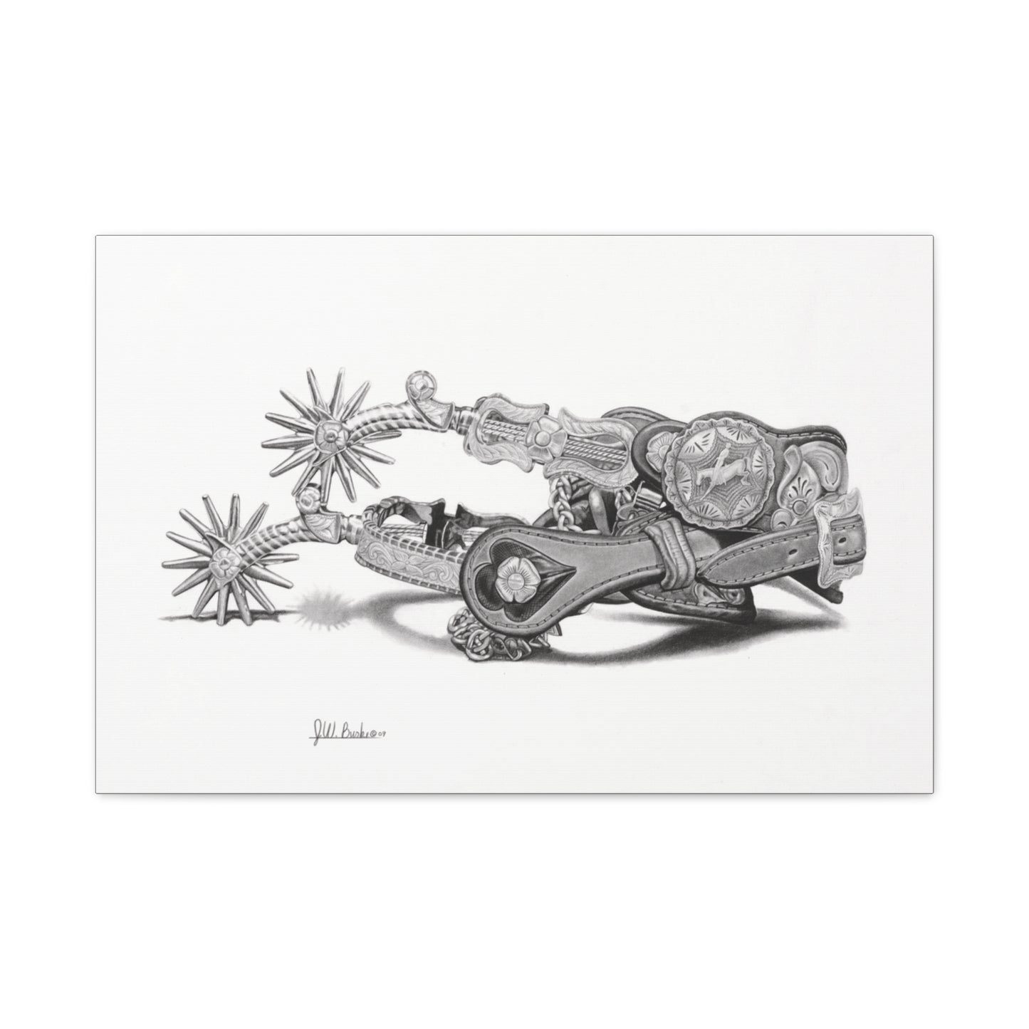 "Spurs " western art on canvas