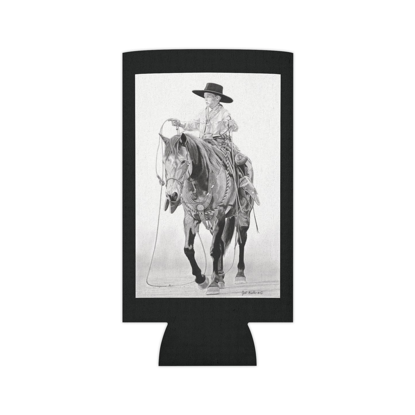 'Young Cowboy'  Rustic Cowboy Can Cooler, Western Beverage Sleeve, Outdoor Party Gear, Country-Themed Drink Holder, Ideal for BBQs & Tailgates