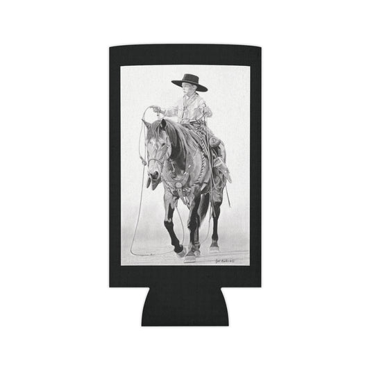 'Young Cowboy'  Rustic Cowboy Can Cooler, Western Beverage Sleeve, Outdoor Party Gear, Country-Themed Drink Holder, Ideal for BBQs & Tailgates