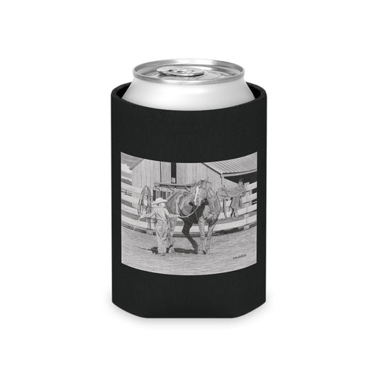 "Tall Task for a little Cowboy" Rustic Cowboy Can Cooler, Western Beverage Sleeve, Outdoor Party Gear, Country-Themed Drink Holder, Ideal for BBQs & Tailgates