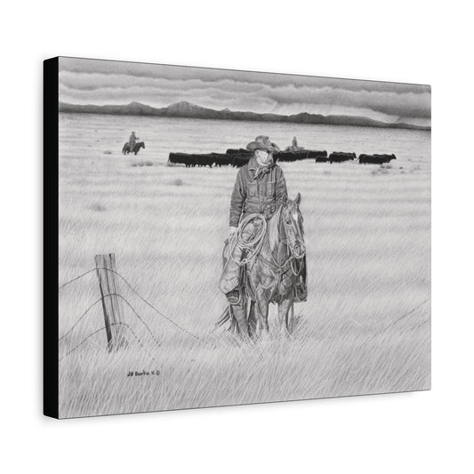 "The Passing Storm" western art on canvas