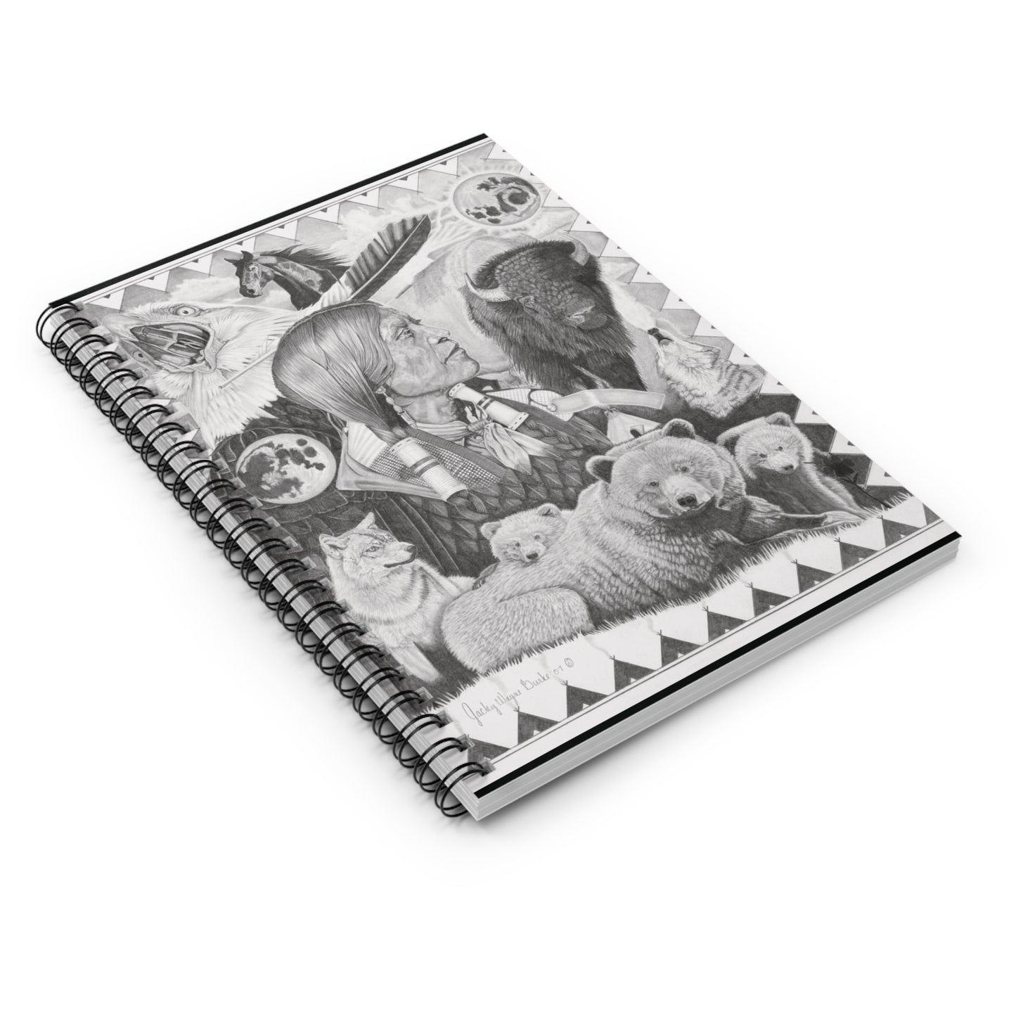 "Two Moon Apache Dream" Western Art Spiral Notebook