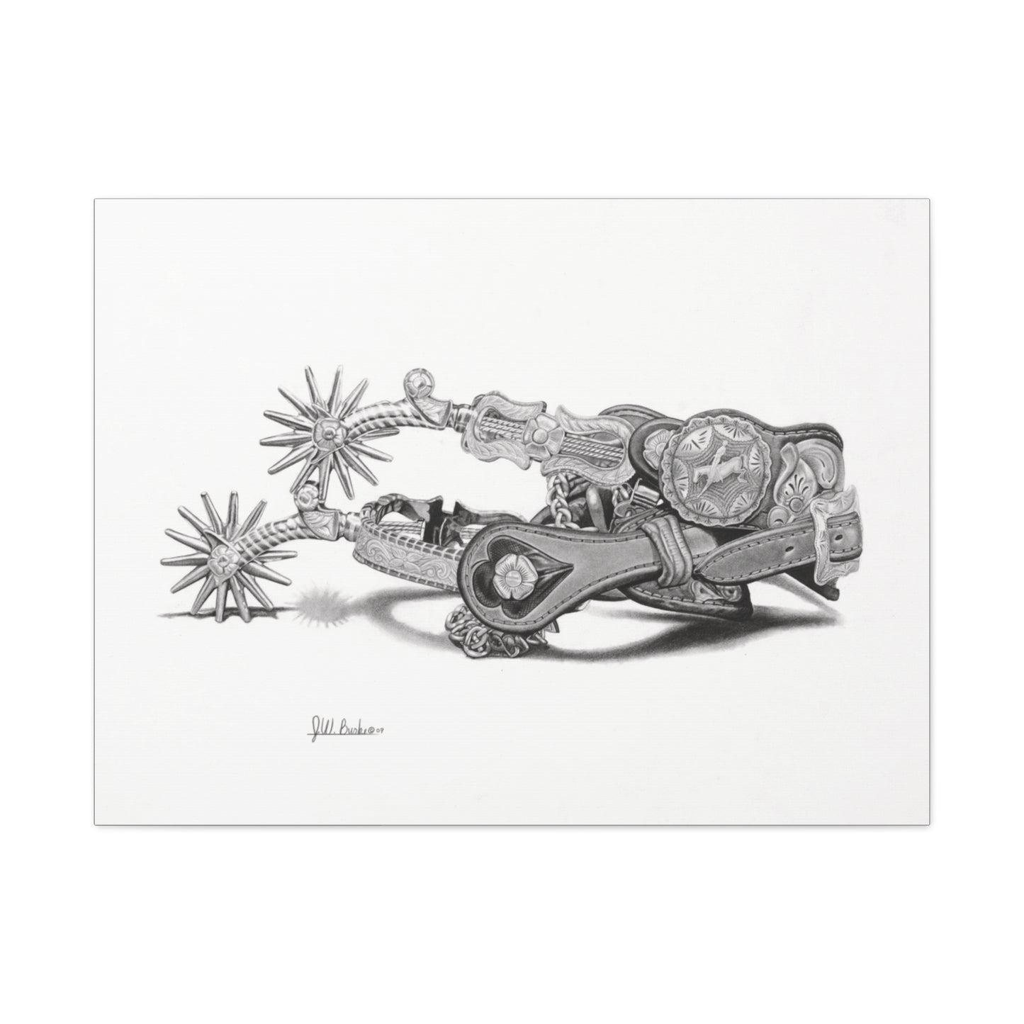 "Spurs " western art on canvas