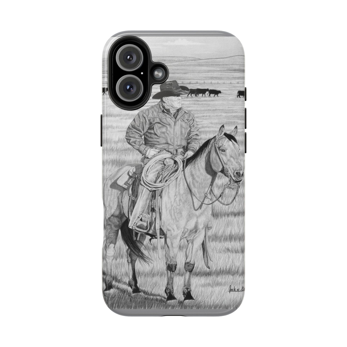 "The Passing Storm" Western Rodeo Phone Cases, Cowboy Design, Tough Protection, Gift for Him, Ranch Decor, Durable Style