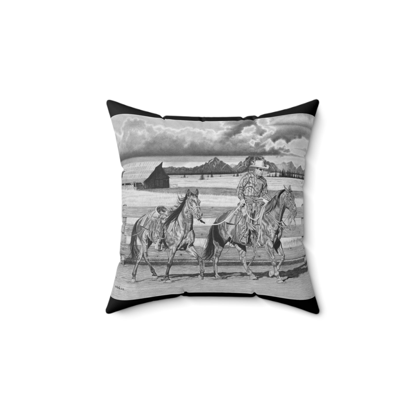 Decor Pillow, Western Home Accent, Farmhouse Throw Pillow, Gift for Horse Lovers, Country Style Cushion