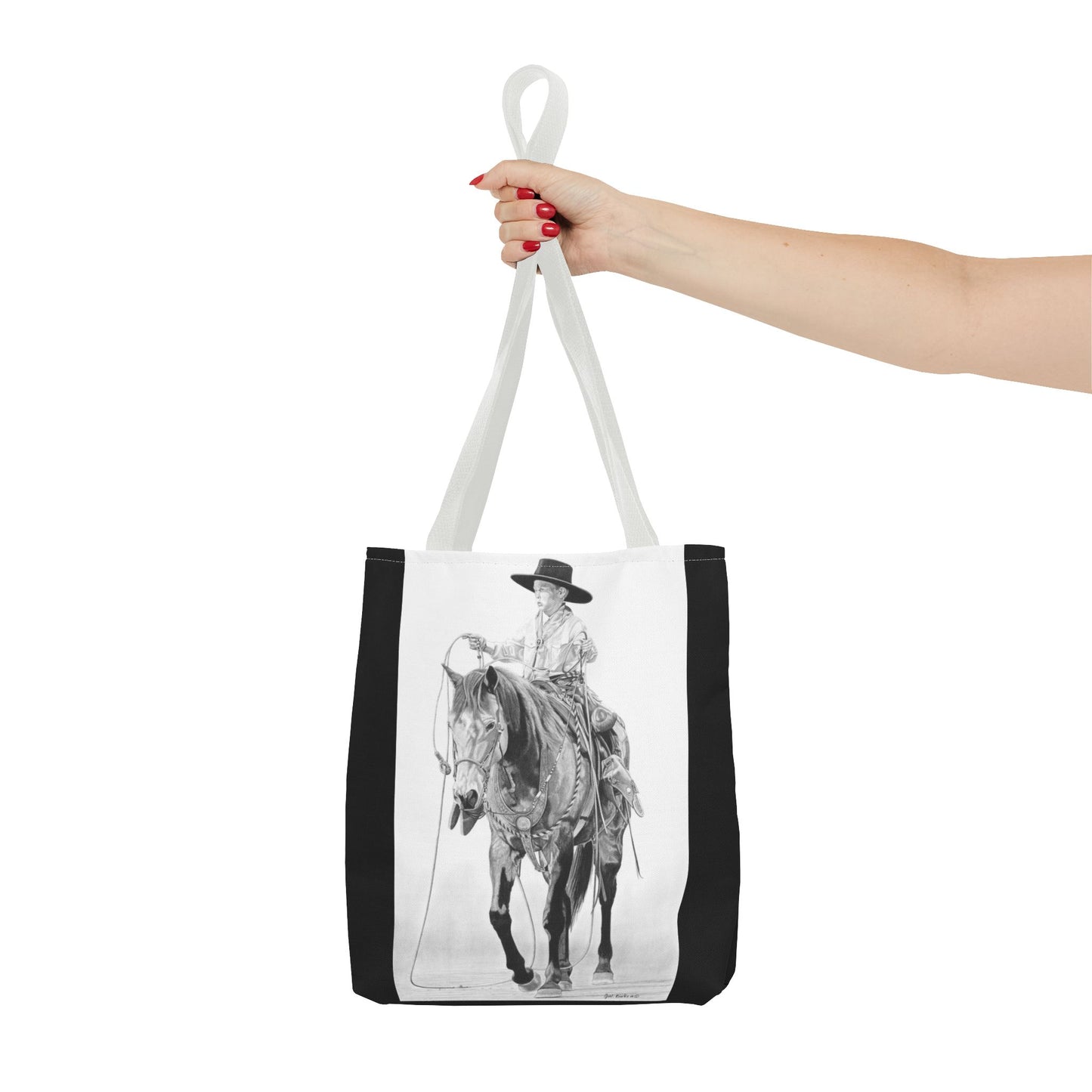 "Young Cowboy " Tote Bag, Western Style Shopping Tote, Equestrian Gift, Farmhouse Decor, Horse Lover Accessory