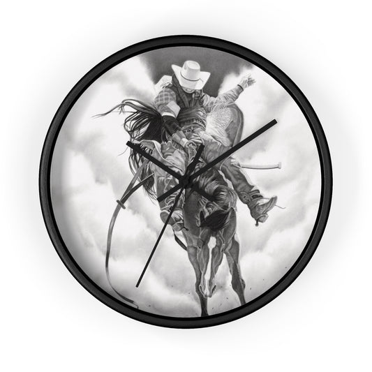 Storm  a Brewing Cowboy Wall Clock - Vintage Farmhouse Decor, Western Theme Timepiece, Country Home Accent, Horse Lover Gift, Unique Wall Art