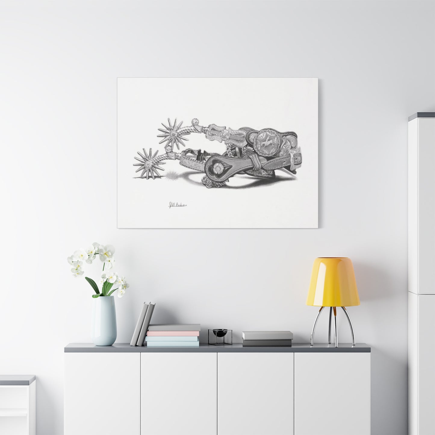 "Spurs " western art on canvas