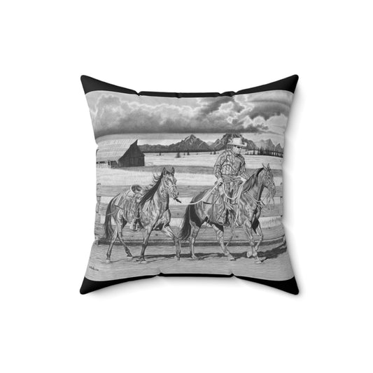 The Gift Named Storm Rustic Cowboy Decor Pillow, Western Home Accent, Farmhouse Throw Pillow, Gift for Horse Lovers, Country Style Cushion