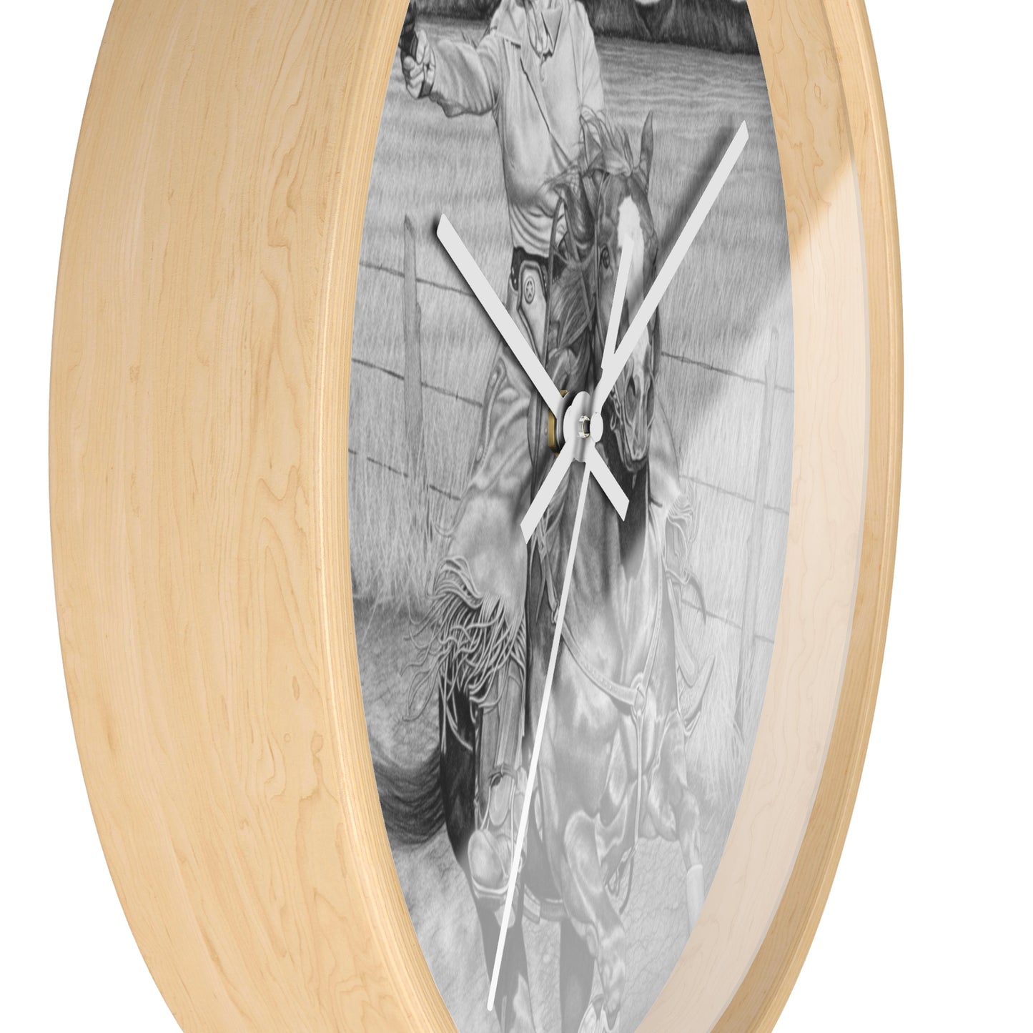 Wall Clock - Vintage Farmhouse Decor, Western Theme Timepiece, Country Home Accent, Horse Lover Gift, Unique Wall Art