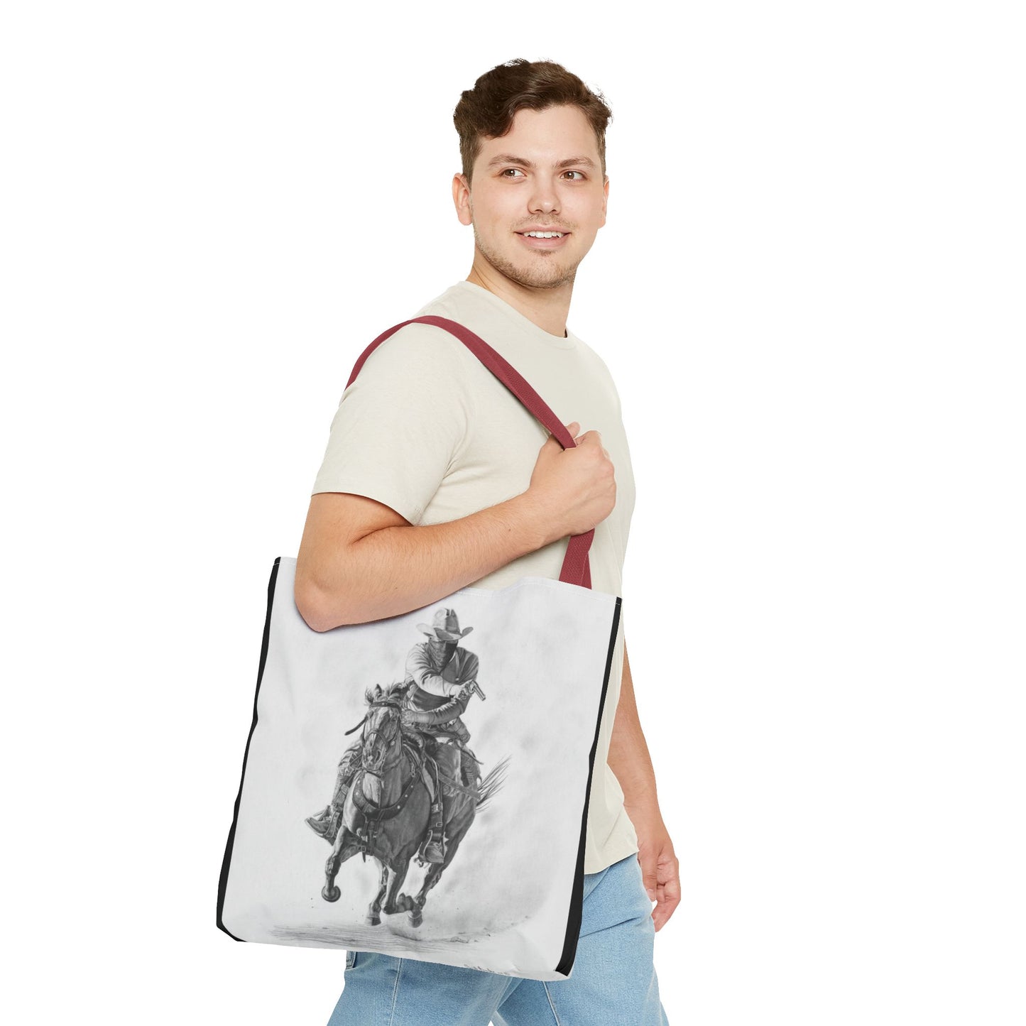 Tote Bag, Western Style Shopping Tote, Equestrian Gift, Farmhouse Decor, Horse Lover Accessory