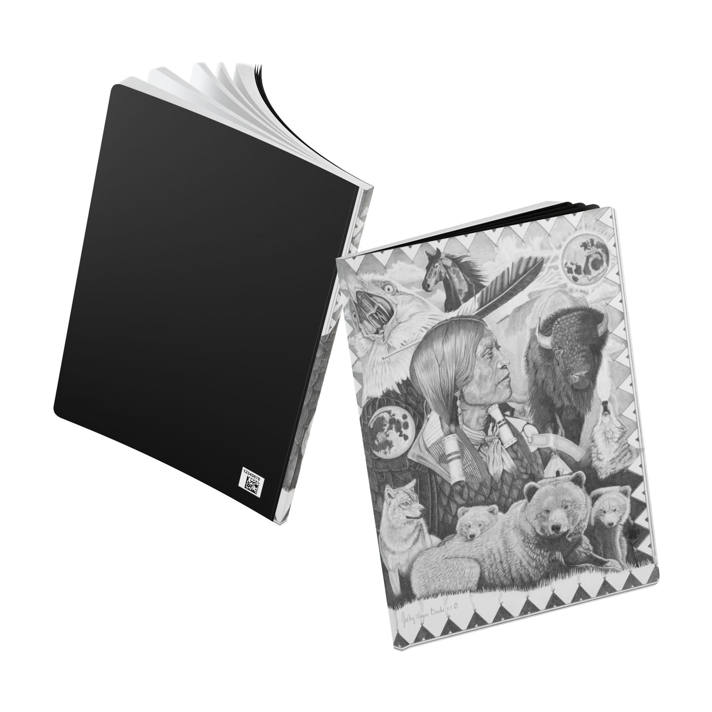 Softcover Journal, Notebook for Writing, Artistic Gift, Travel Journal, Eco-Friendly Stationery, Unique Artwork