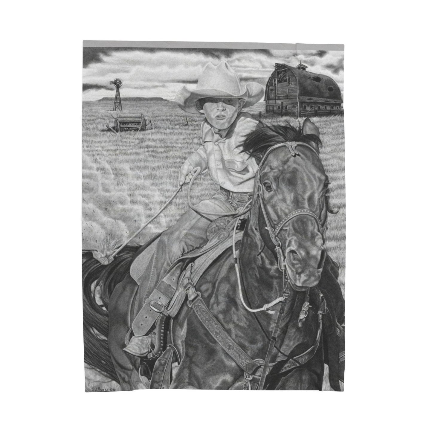 Velveteen Plush Blanket | Western Decor, Gift for Horse Lovers, Camping Blanket, Soft Throw, Farmhouse Style