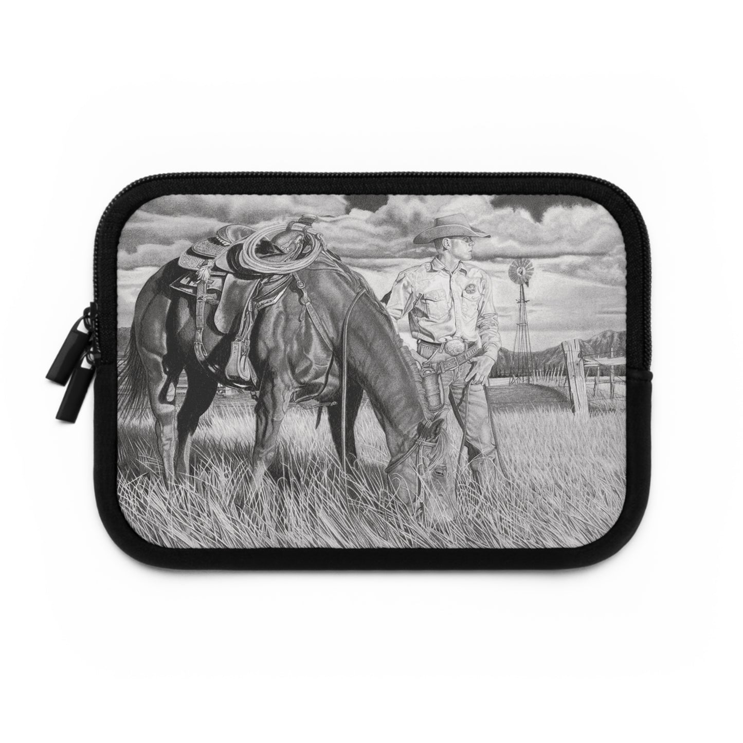 Young Cowboy Dream, Cowboy Laptop Sleeve, Unique Gift for Ranch Lovers, Rodeo Accessories, Durable Tech Cover