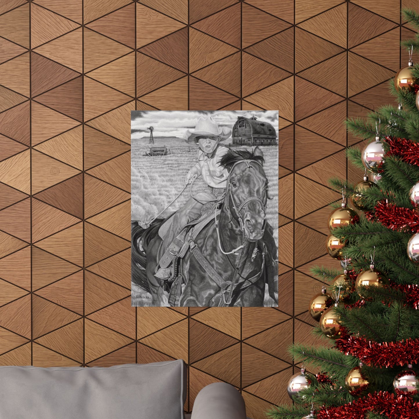 Art Poster, Western Home Decor, Country Wall Art, Horse Lovers Gift, Vintage Ranch Print