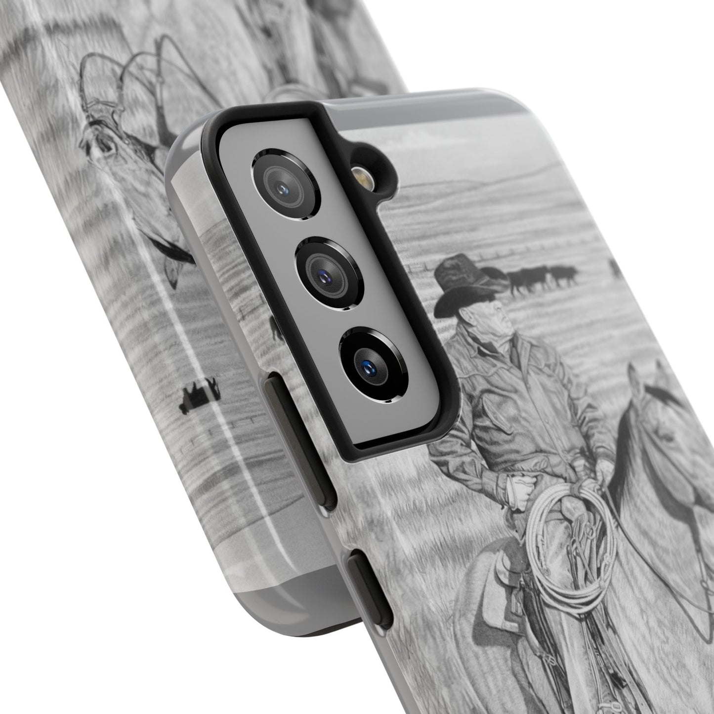 "The Passing Storm" Western Rodeo Phone Cases, Cowboy Design, Tough Protection, Gift for Him, Ranch Decor, Durable Style
