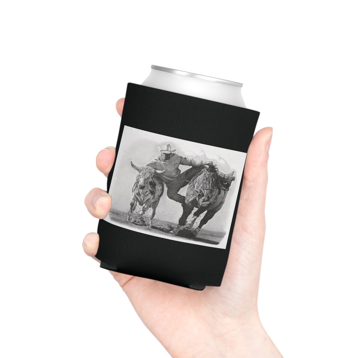 Can Cooler, Western Beverage Sleeve, Outdoor Party Gear, Country-Themed Drink Holder, Ideal for BBQs & Tailgates