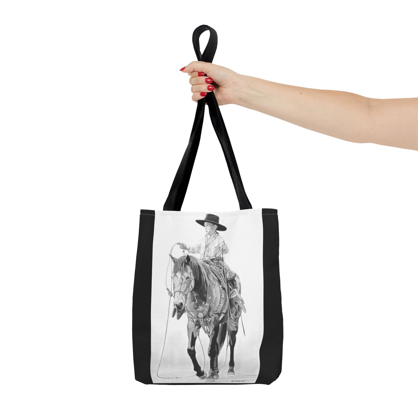 "Young Cowboy " Tote Bag, Western Style Shopping Tote, Equestrian Gift, Farmhouse Decor, Horse Lover Accessory