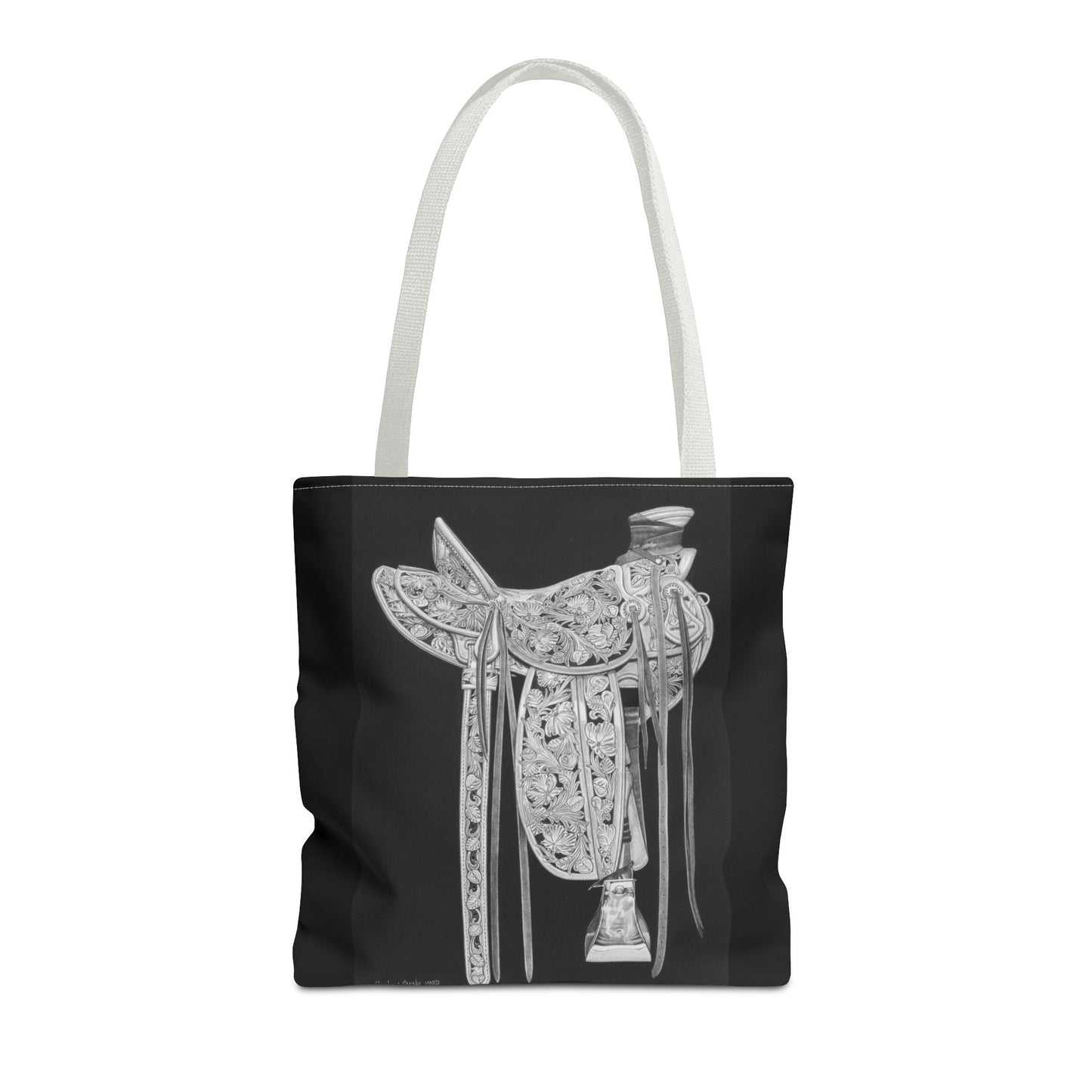 "New Saddle "  Western Style Shopping Tote, Equestrian Gift, Farmhouse Decor, Horse Lover Accessory