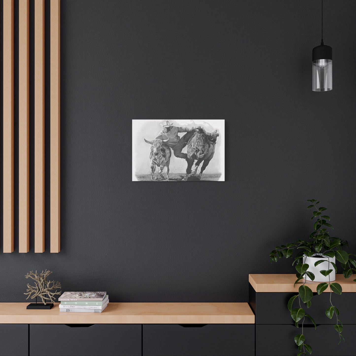 western art on canvas, home decor, farmhouse