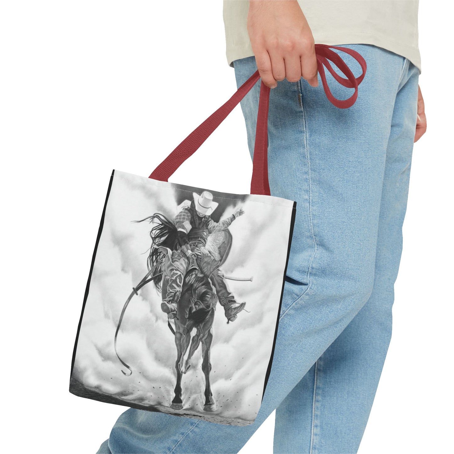 "Storm a Brewing"  Tote Bag, Western Style Shopping Tote, Equestrian Gift, Farmhouse Decor, Horse Lover Accessory
