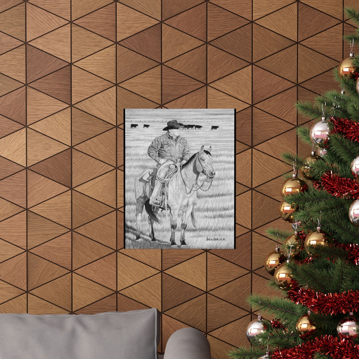 "The Passing Storm" Cowboy Art Print, Matte Vertical Posters for Home Decor, Western Wall Art, Rancher Gifts, Country Living Decor