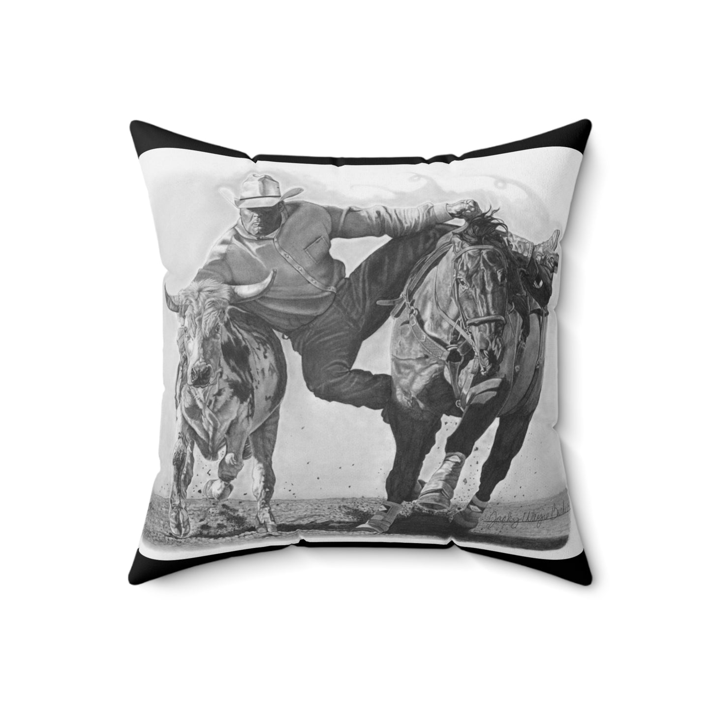 "Cowboy Life # 1"  Cowboy Decor Pillow, Western Home Accent, Farmhouse Throw Pillow, Gift for Horse Lovers, Country Style Cushion