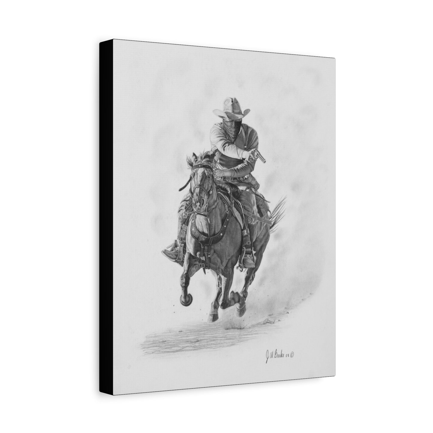 "Bandit " Western art on canvas