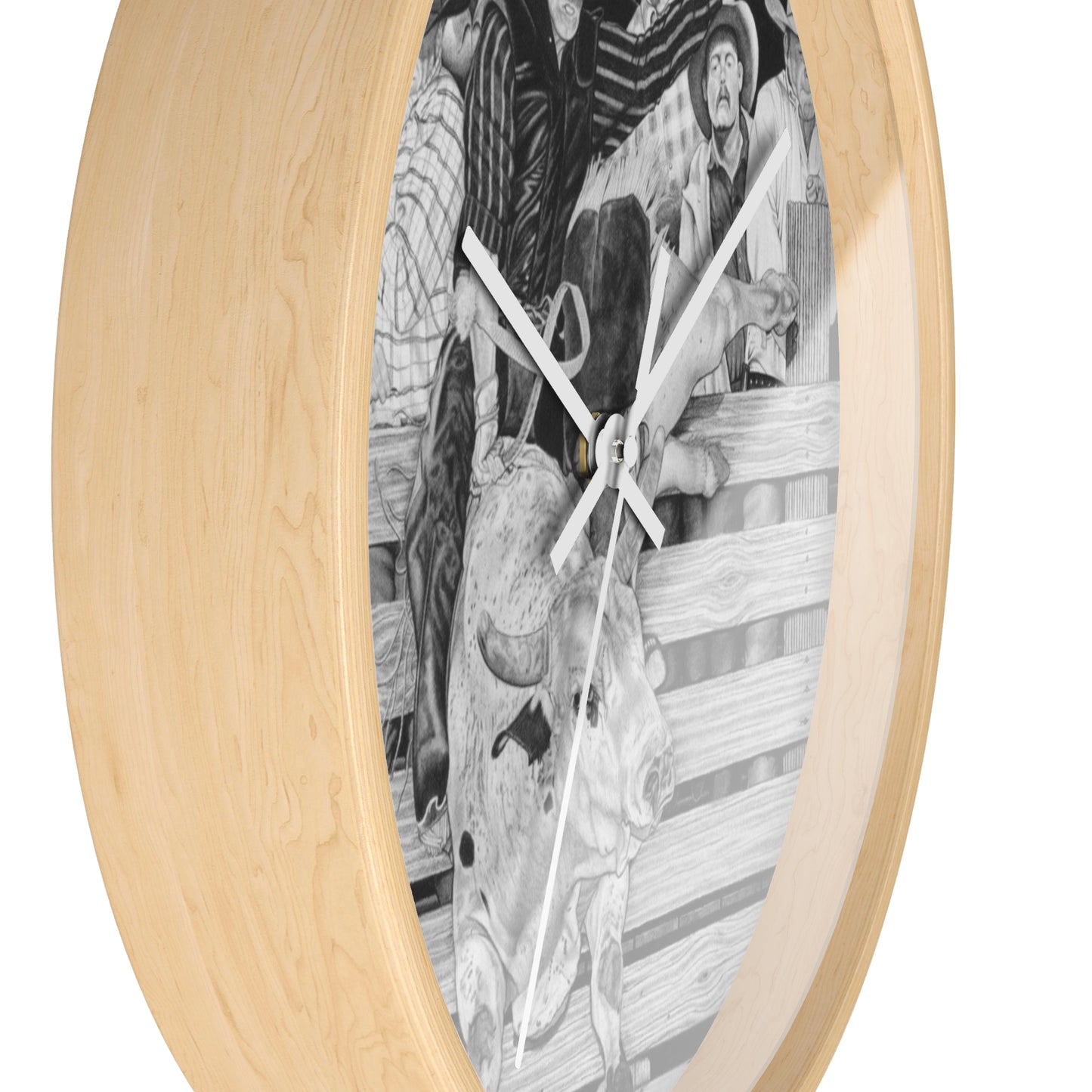 Wall Clock, Vintage Farmhouse Decor, Western Theme Timepiece, Country Home Accent, Horse Lover Gift, Unique Wall Art