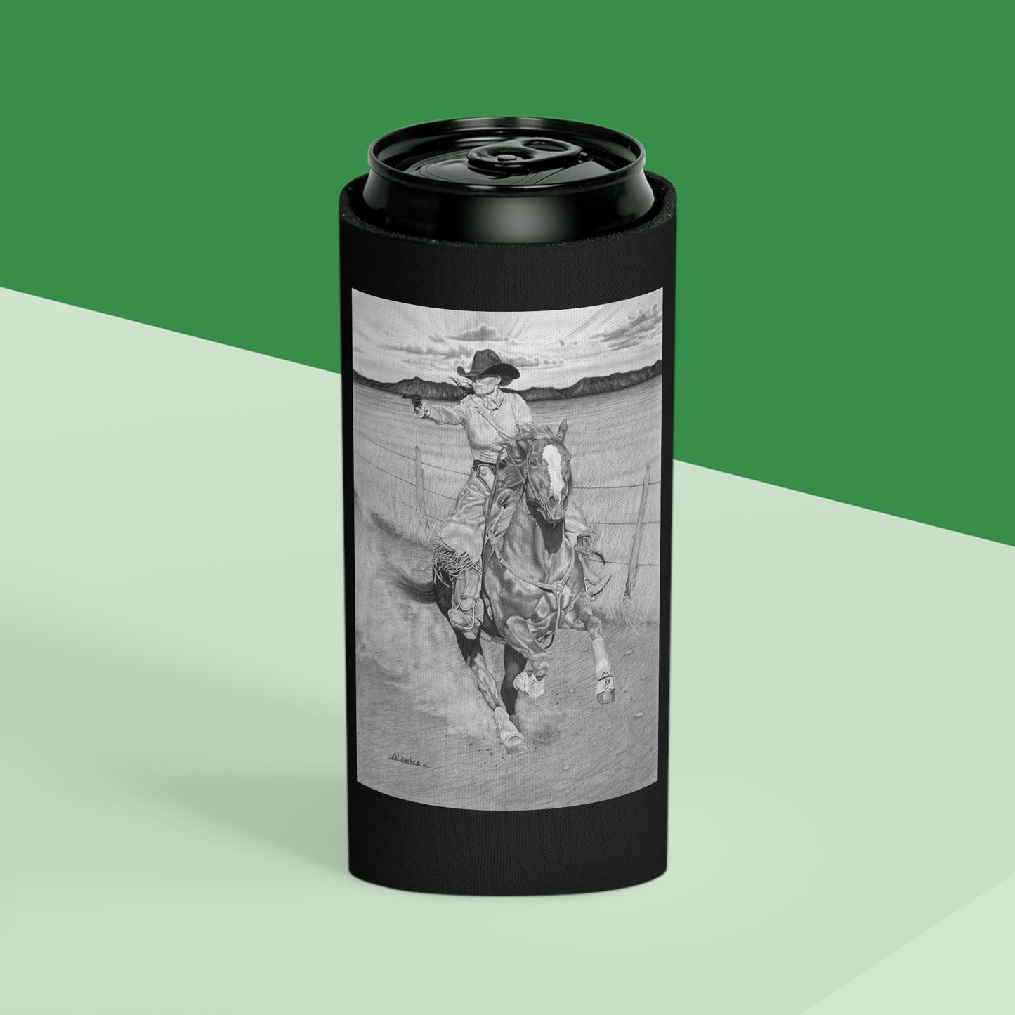 Can Cooler, Western Beverage Sleeve, Outdoor Party Gear, Country-Themed Drink Holder, Ideal for BBQs & Tailgates