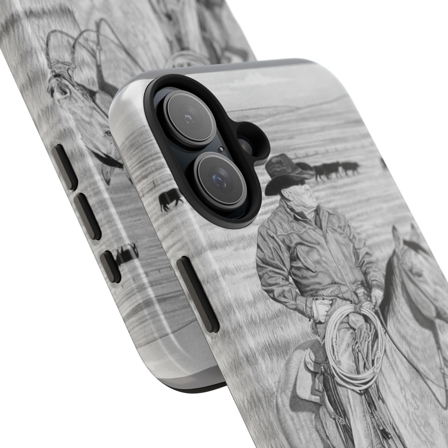 "The Passing Storm" Western Rodeo Phone Cases, Cowboy Design, Tough Protection, Gift for Him, Ranch Decor, Durable Style
