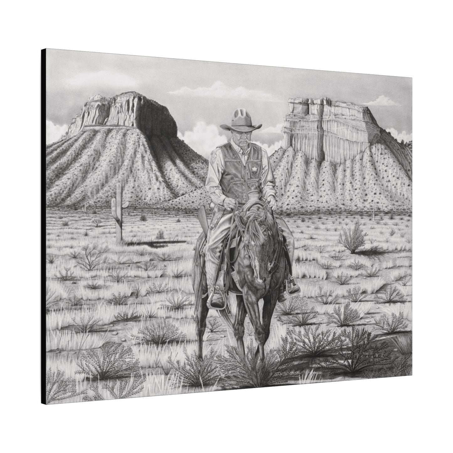 "On The Outlaw Trail" western art on canvas
