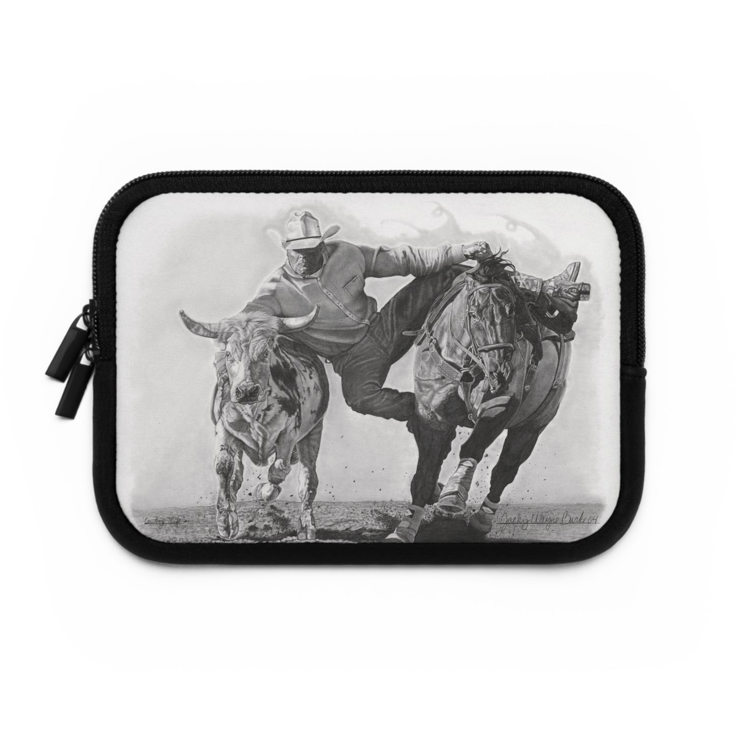 Laptop Sleeve, Western Cowpoke Case, Unique Gift for Ranch Lovers, Rodeo Accessories, Durable Tech Cover