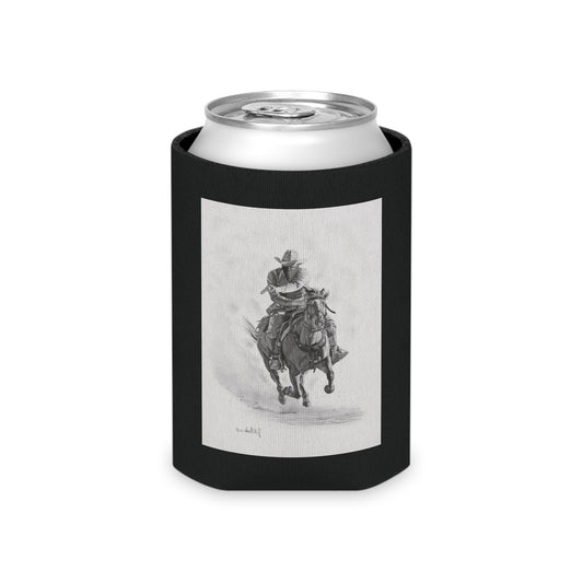 " Bandit " Rustic Cowboy Can Cooler, Western Beverage Sleeve, Outdoor Party Gear, Country-Themed Drink Holder, Ideal for BBQs & Tailgates