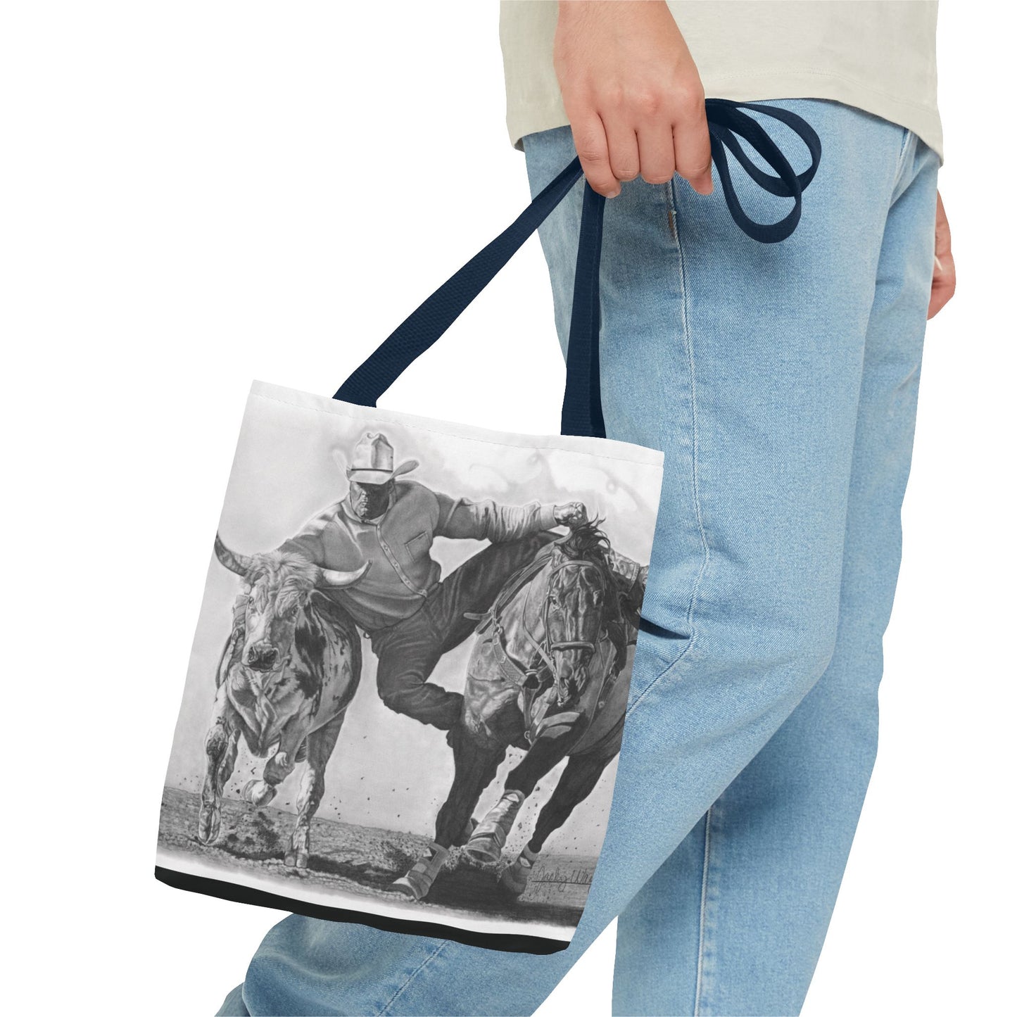 "Cowboy Life #1 " Tote Bag, Western Style Shopping Tote, Equestrian Gift, Farmhouse Decor, Horse Lover Accessory