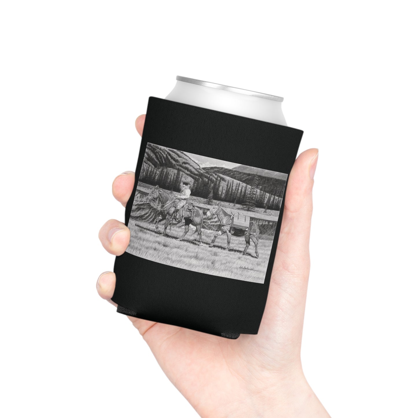 Can Cooler, Western Beverage Sleeve, Outdoor Party Gear, Country-Themed Drink Holder, Ideal for BBQs & Tailgates