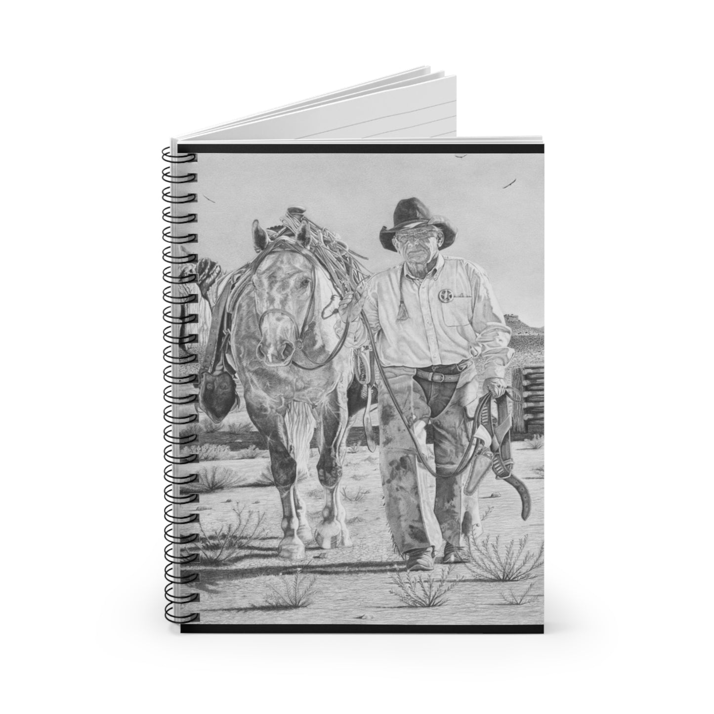 Spiral Notebook, Capturing the Spirit of the West, Journal for Equestrian Lovers, Western Art Gift, Cowpoke Writing Pad