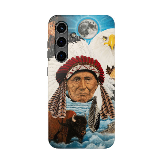 "Dream of Chief Joseph" Western Rodeo Phone Cases, Cowboy Design, Tough Protection, Gift for Him, Ranch Decor, Durable Style
