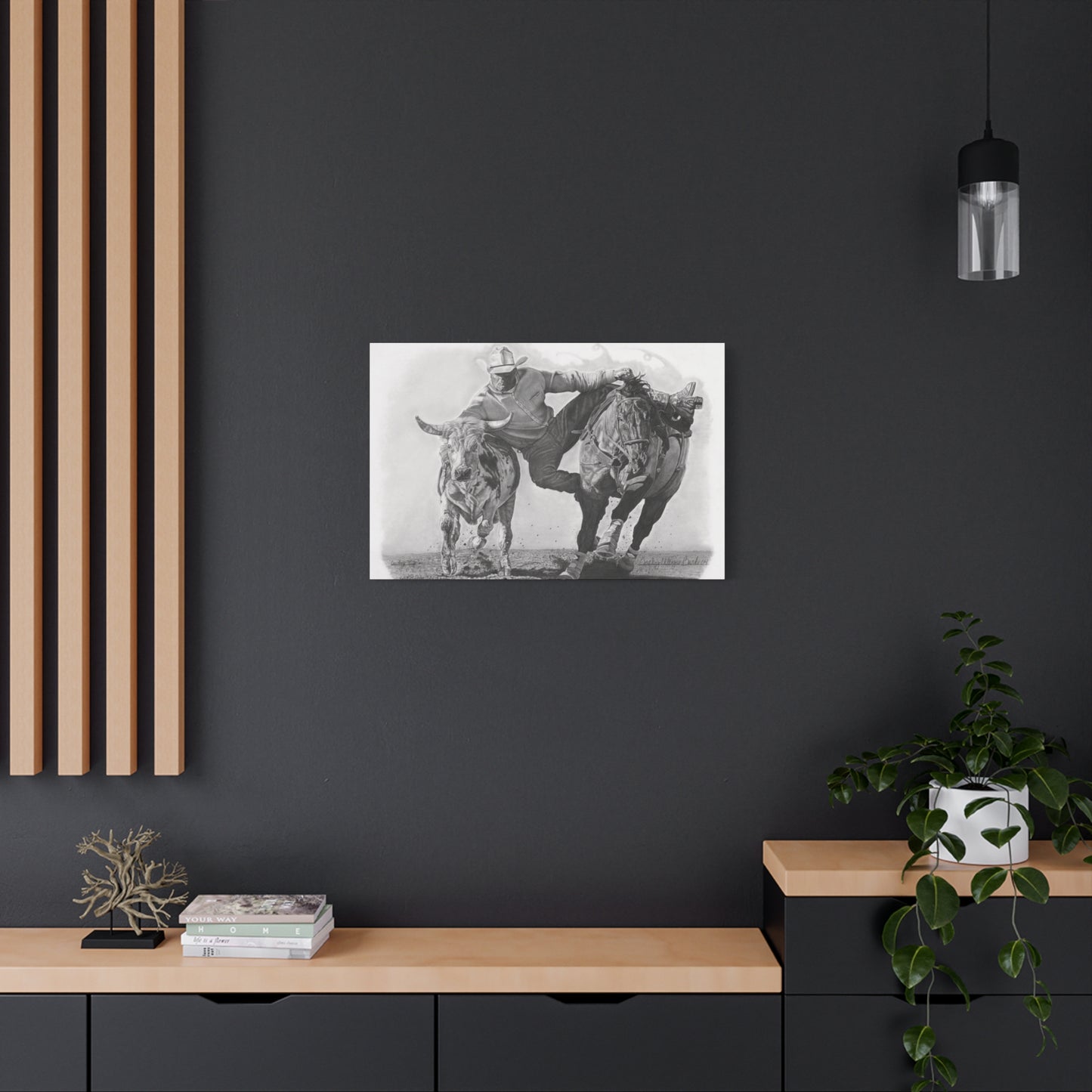 western art on canvas, home decor, farmhouse
