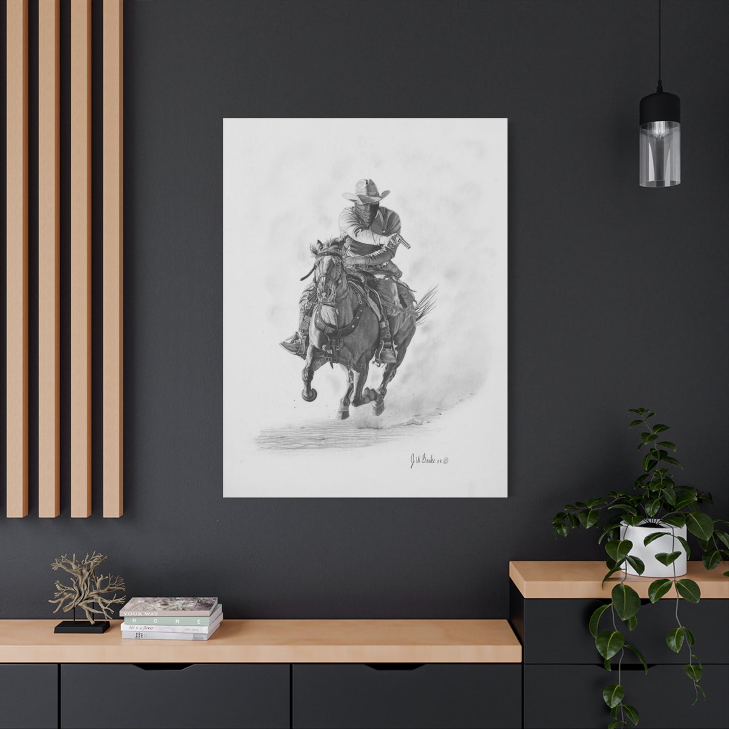 "Bandit " Western art on canvas