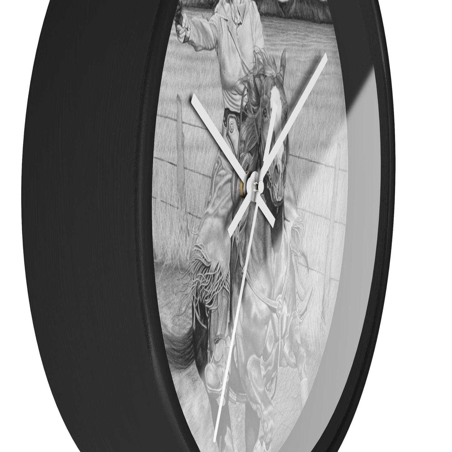 Wall Clock - Vintage Farmhouse Decor, Western Theme Timepiece, Country Home Accent, Horse Lover Gift, Unique Wall Art