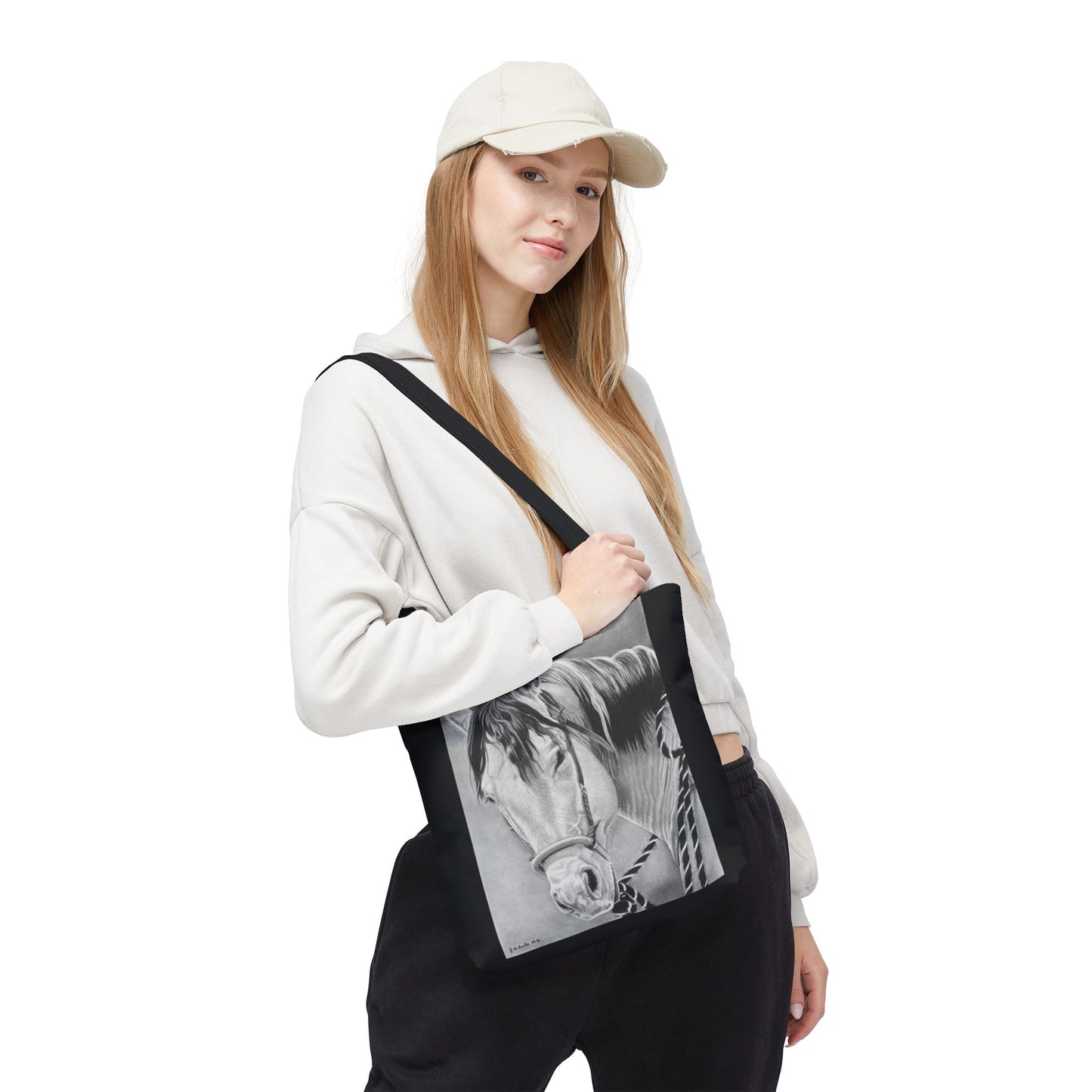 "Watcha lookin At"  Tote Bag, Western Style Shopping Tote, Equestrian Gift, Farmhouse Decor, Horse Lover Accessory